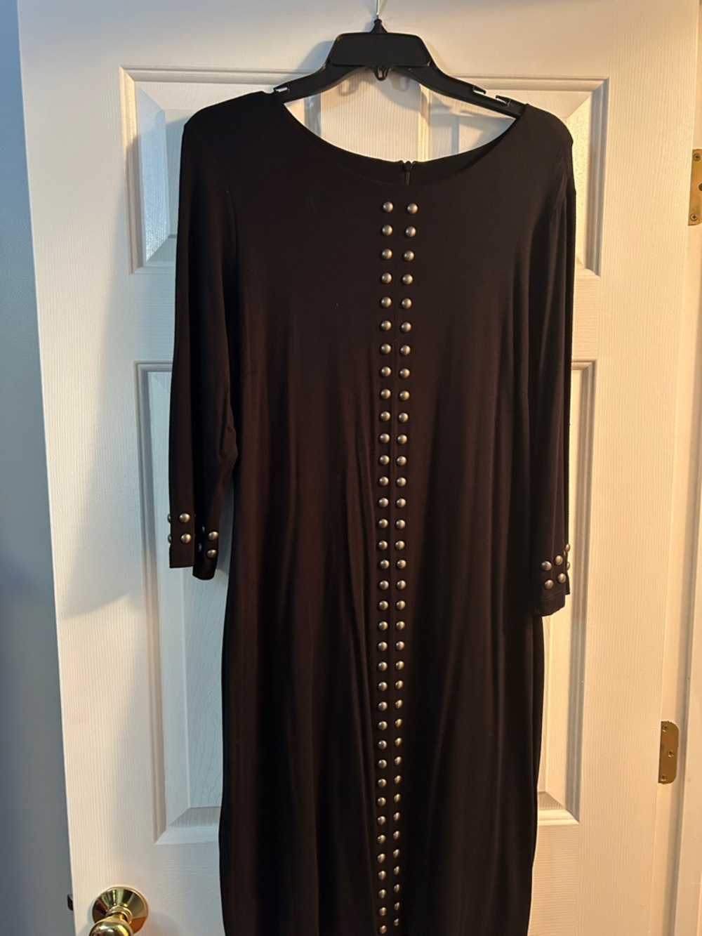 Black Studded Long Dress Karen Kane